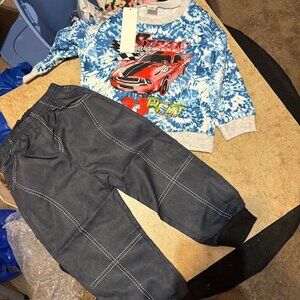 NWT Shein Boys Long Sleeved Pants outfit SZ 12-18 months